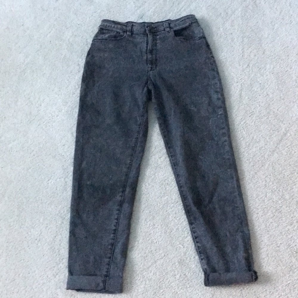 BDG high rise mom jeans washed black